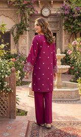 LNF 177 DEEP PINK 2 PCS SHIRT & TROUSER