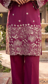 LNF 177 DEEP PINK 2 PCS SHIRT & TROUSER