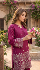 LNF 177 DEEP PINK 2 PCS SHIRT & TROUSER