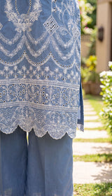 LNF 179 SHADOW BLUE 2 PCS SHIRT & TROUSER