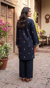 LNF 184 BLACK 2 PCS SHIRT & TROUSER