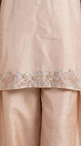 LNF-195 TEA PINK RTW EMBROIDERED SILK