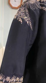 LNF-199 BLACK RTW LONG 3 PCS KAFTAAN