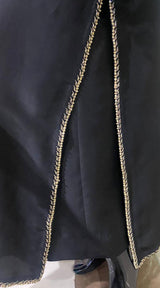 LNF-199 BLACK RTW LONG 3 PCS KAFTAAN