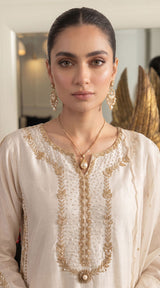 LNF-200 WHITE 3 PCS RTW EMBROIDERED SILK