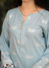 LNF 48 SKY BLUE 2 PCS SHIRT & TROUSER