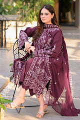 LNF 60 DEEP MAJANTA 2 PCS SHIRT & Trouser