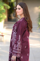 LNF 60 DEEP MAJANTA 2 PCS SHIRT & Trouser