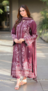 LNF 60 DEEP MAJANTA 2 PCS SHIRT & Trouser