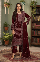 LNF-88 MAROON LUXURY VALVET