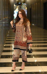 LNF P002 LINEN PRINTED CO-ORD SET SKIN