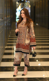 LNF P002 LINEN PRINTED CO-ORD SET SKIN