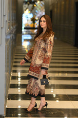 LNF P002 LINEN PRINTED CO-ORD SET SKIN