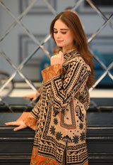 LNF P003 PRINTED CO-ORD SET BEIGE