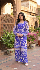 LNF P034 SKIN BLUE 2 PCS UNSTITICHED