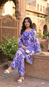 LNF P034 SKIN BLUE 2 PCS UNSTITICHED