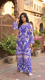 LNF P034 SKIN BLUE 2 PCS UNSTITICHED