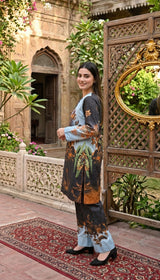 LNF P036 MULTI BLACK 2 PCS UNSTITICHED