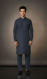 MNF 002 BLUE MEN,S UNSTITCHED BLENDED FABRIC