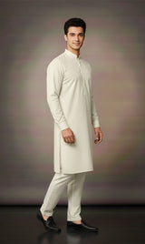 MNF 004 OFF WHITE MEN,S UNSTITCHED BLENDED FABRIC