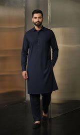 MNF 005 NAVY BLUE MEN,S UNSTITCHED BLENDED FABRIC