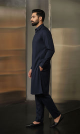 MNF 005 NAVY BLUE MEN,S UNSTITCHED BLENDED FABRIC