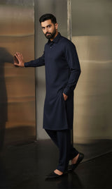 MNF 005 NAVY BLUE MEN,S UNSTITCHED BLENDED FABRIC