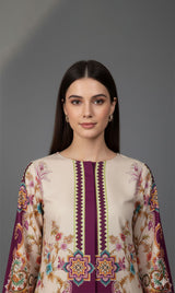 LNF P012 PRINTED CO-ORD SET PLUM