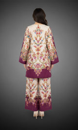 LNF P012 PRINTED CO-ORD SET PLUM