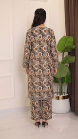 LNF-P40 BROWN RTW 2 PCS SHIRT & TROUSER