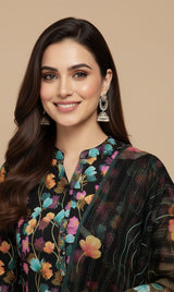 D# 10001 Cotton Cambric 3 Piece Unstitched