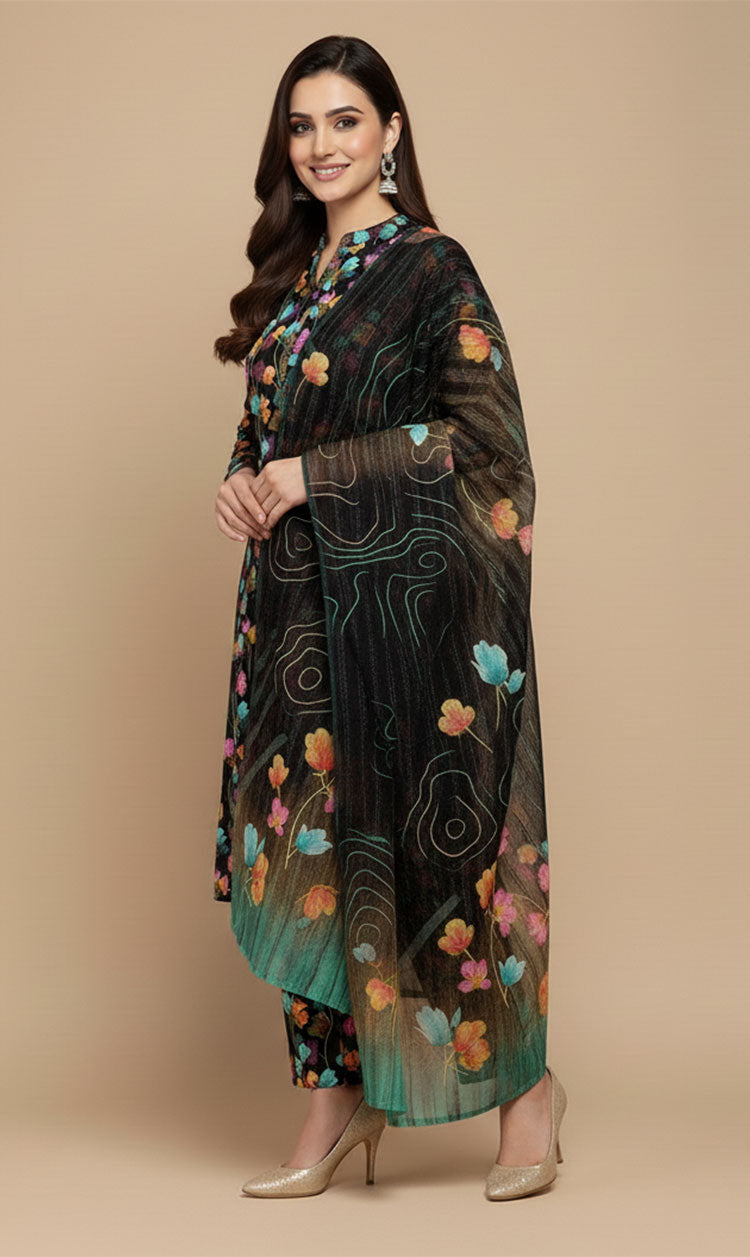 D# 10001 Cotton Cambric 3 Piece Unstitched