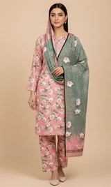 D# 10002 Cotton Cambric 3 Piece Unstitched