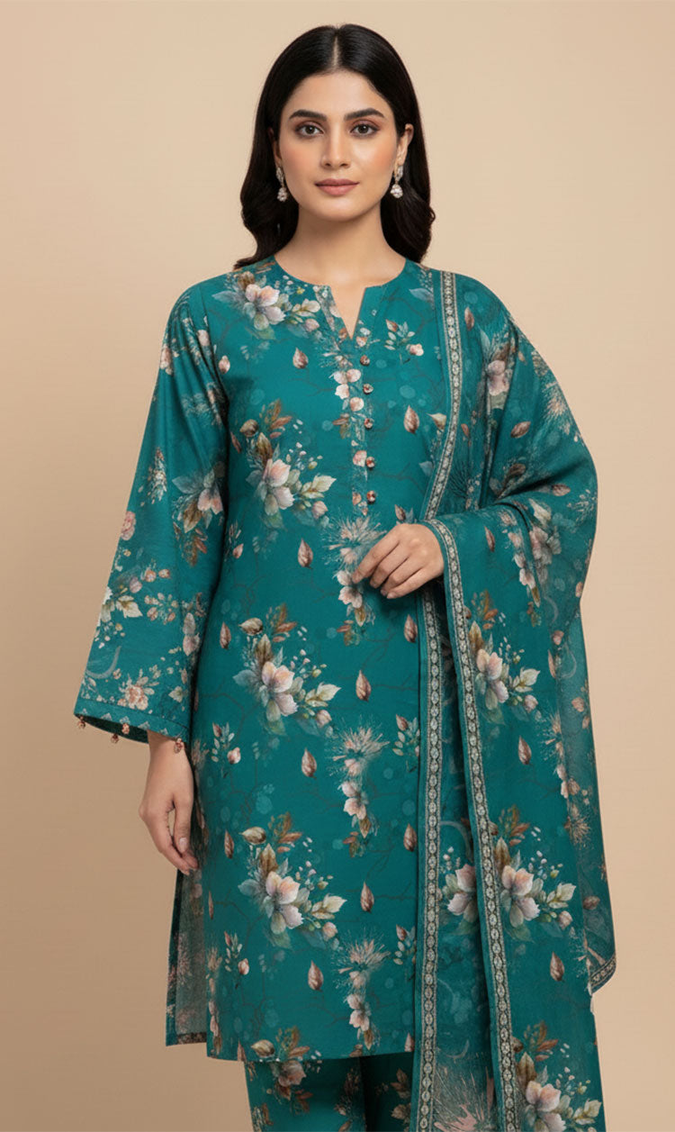 D# 10003 Cotton Cambric 3 Piece Unstitched