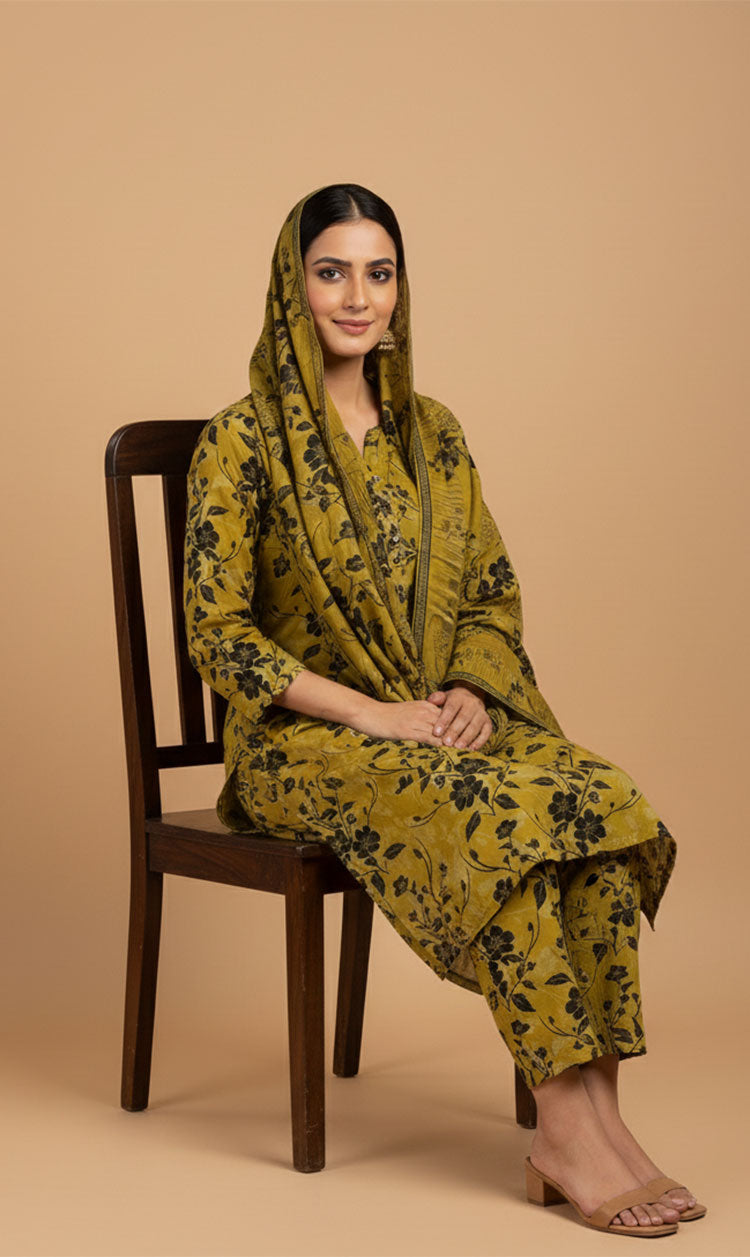 D# 10004 Cotton Cambric 3 Piece Unstitched