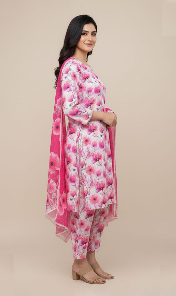 D# 10006 Cotton Cambric 3 Piece Unstitched