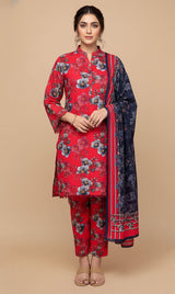 D# 10007 Cotton Cambric 3 Piece Unstitched