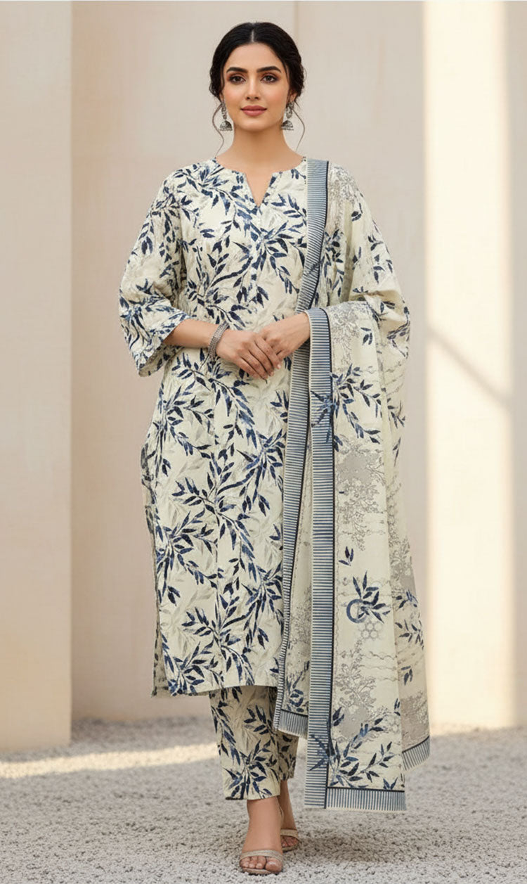 D# 10008 Cotton Cambric 3 Piece Unstitched