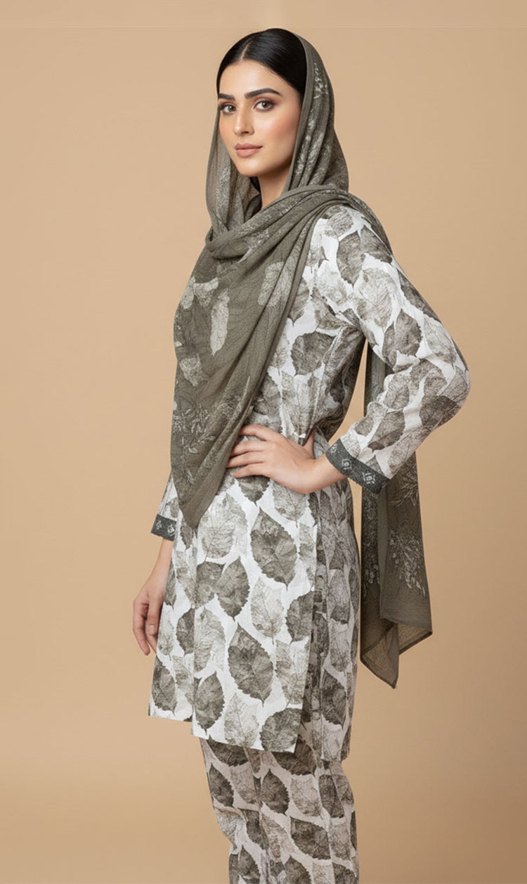 D# 10009 Cotton Cambric 3 Piece Unstitched