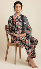 D# 10011 Cotton Cambric 3 Piece Unstitched