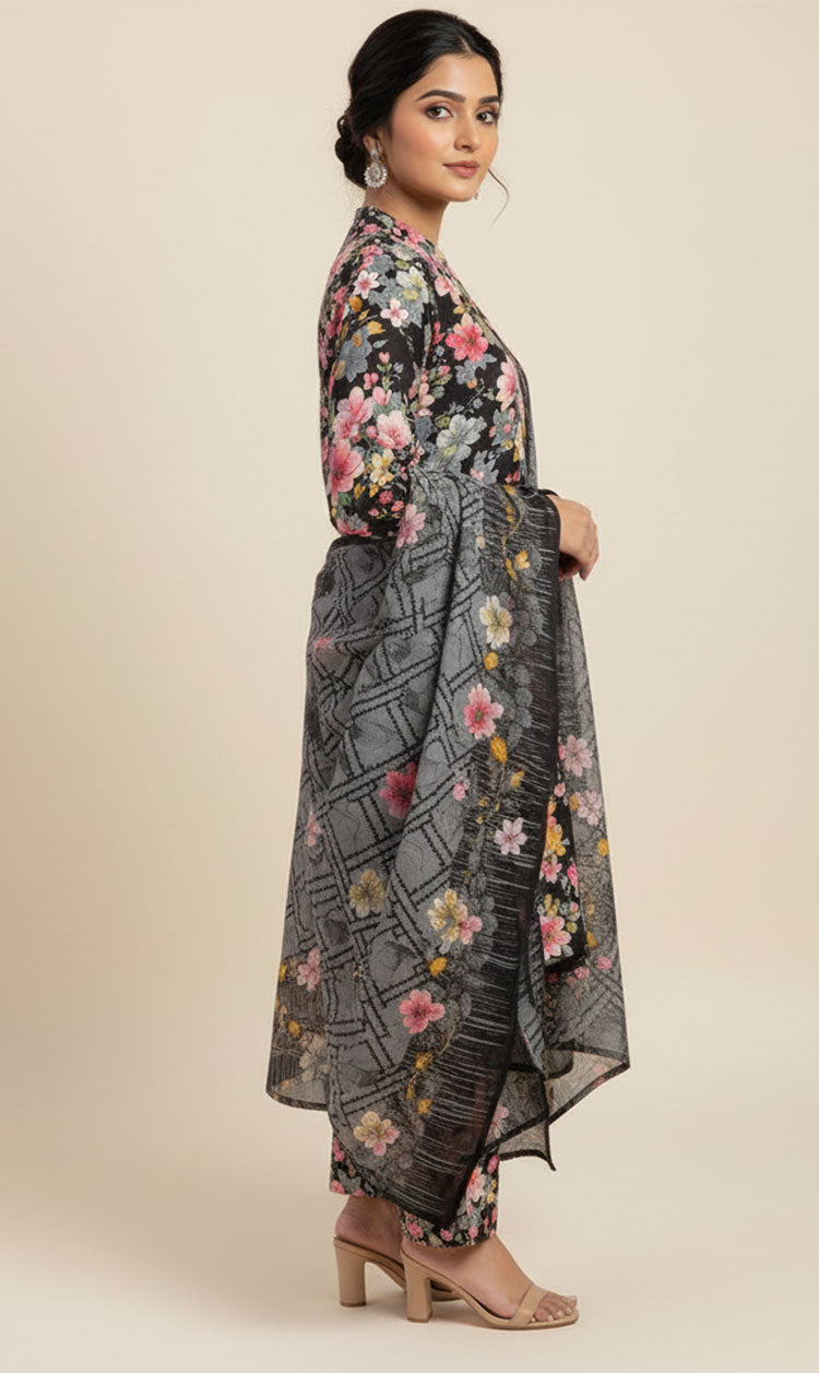 D# 10011 Cotton Cambric 3 Piece Unstitched