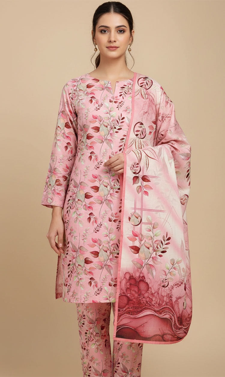 D# 10012 Cotton Cambric 3 Piece Unstitched