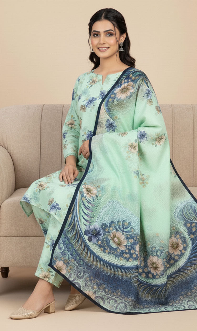 D# 10013 Cotton Cambric 3 Piece Unstitched