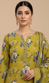 D# 10014 Cotton Cambric 3 Piece Unstitched