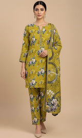 D# 10014 Cotton Cambric 3 Piece Unstitched