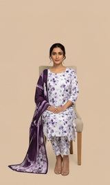 D# 10016 Cotton Cambric 3 Piece Unstitched