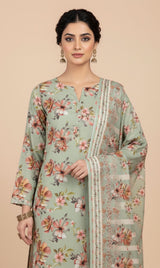 D# 10017 Cotton Cambric 3 Piece Unstitched