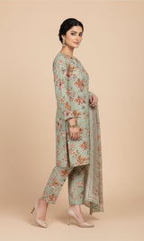 D# 10017 Cotton Cambric 3 Piece Unstitched