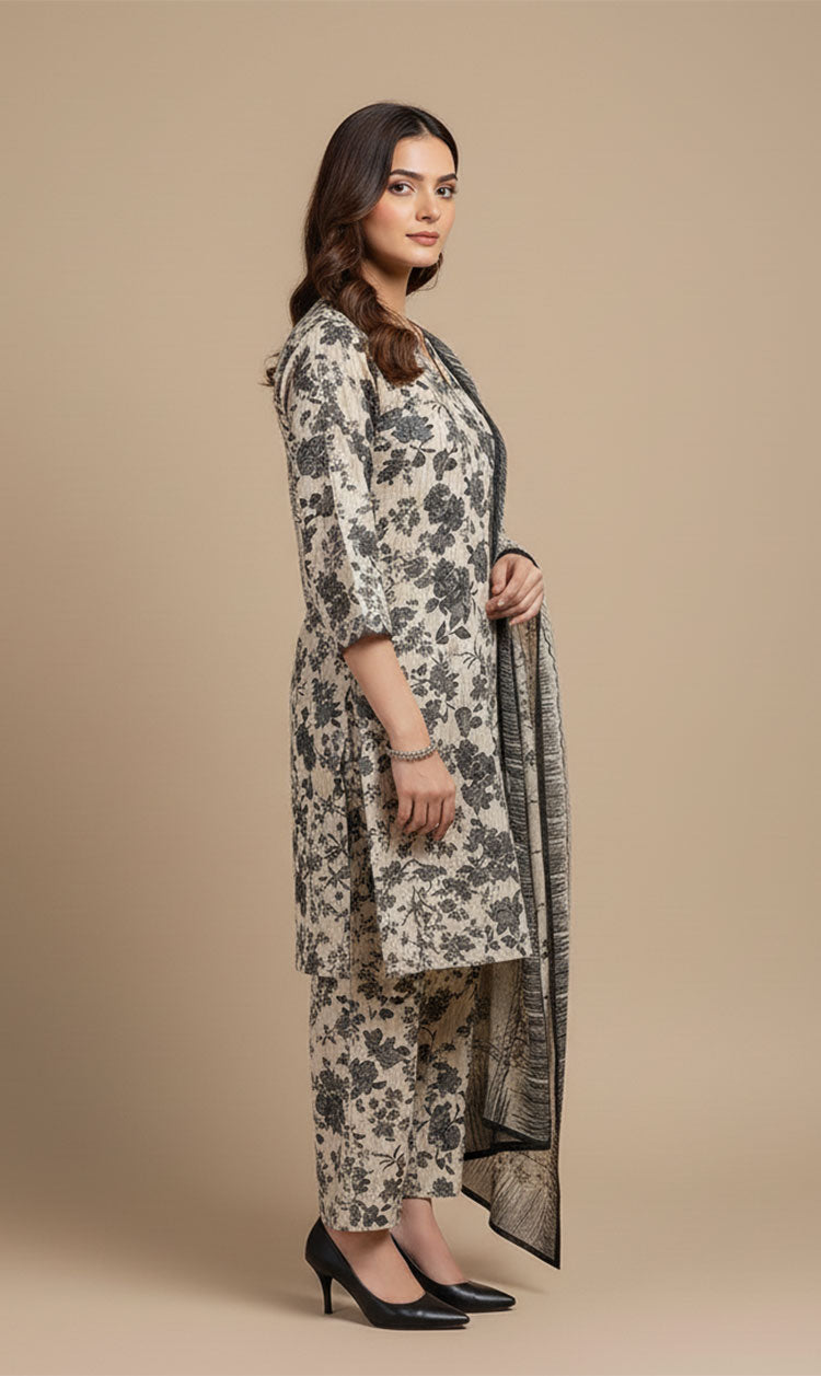 D# 10020 Cotton Cambric 3 Piece Unstitched