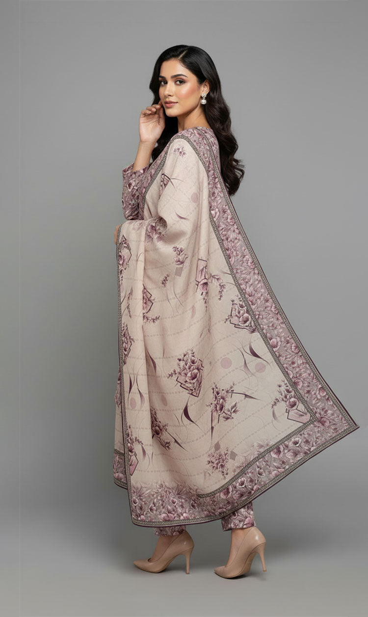 D# 1019 Cotton Cambric 3 Piece Unstitched